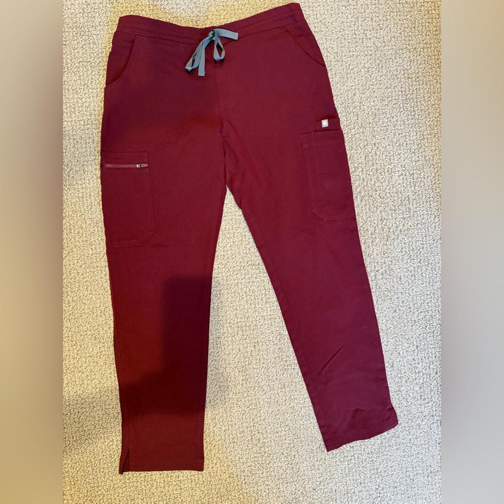 Figs Women's Maroon Straight Leg Pants